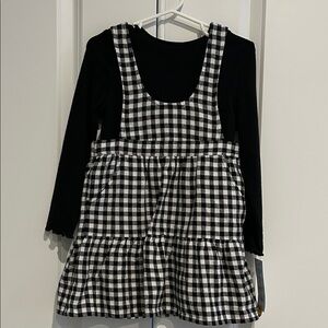 Cat & Jack Kids Dress in Black and White Gingham